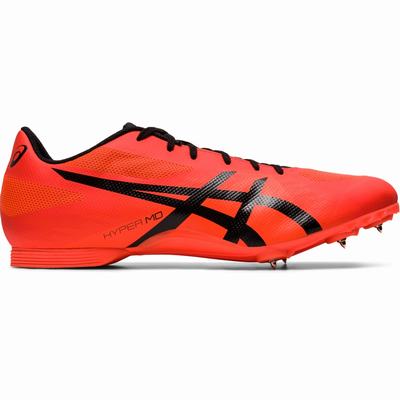 Férfi Asics Hyper Md 7 Szöges Cipő AS6710843 Narancssárga Piros/Fekete